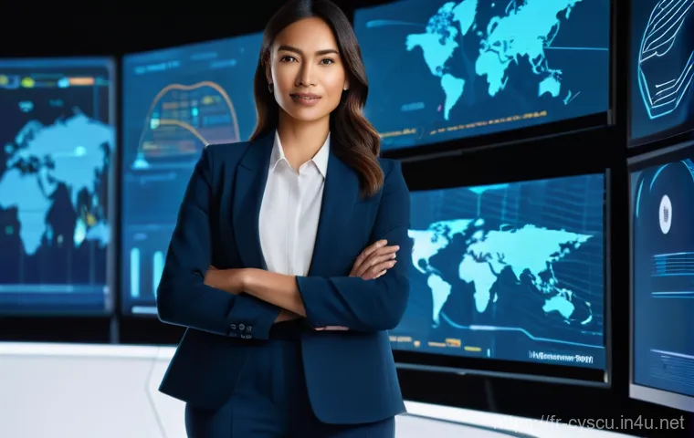 침투 테스트 Penetration Testing 성공 사례 - **Prompt:** A dynamic, confident female tech influencer, in her late 20s to early 30s, dressed in ch...