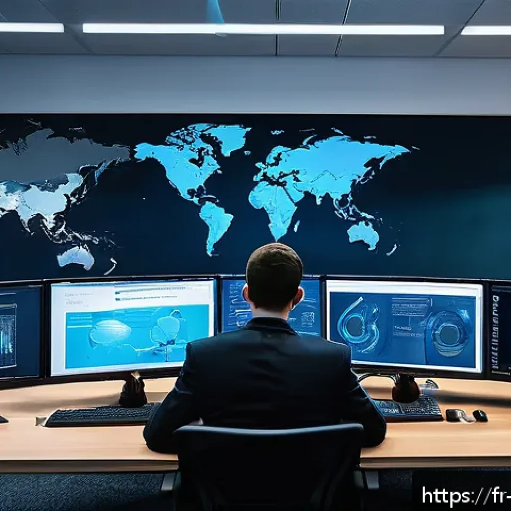 CEH 윤리적 해커  자격증 준비 노하우 - A modern cybersecurity training room in a French office setting, featuring a diverse group of adult ...