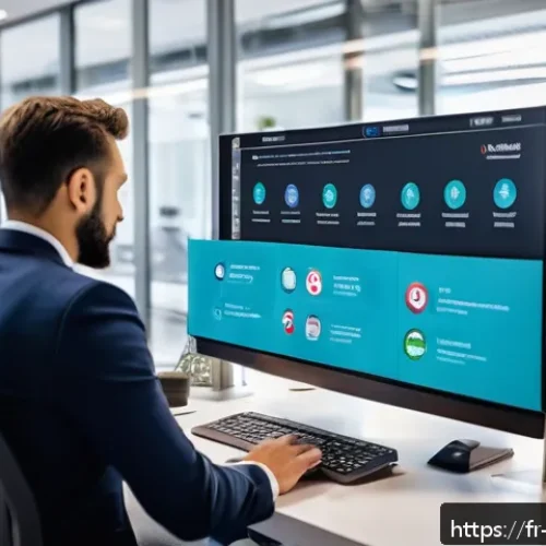 Home 17 사이버보안 인증 절차와 필요성 - A modern French SME office environment showing a diverse team of professionals collaborating around ...